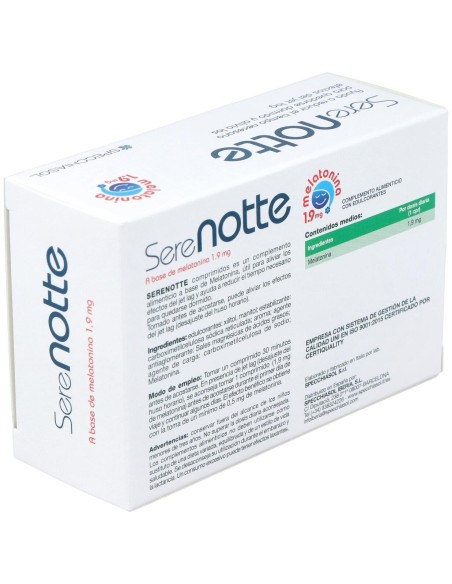 Melatonina 1'9 (Serenotte)-60 Masticables de Specchiasol
