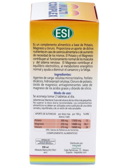 Multicomplex Potasio-Magnesio 90Comp. de Trepatdiet-Esi