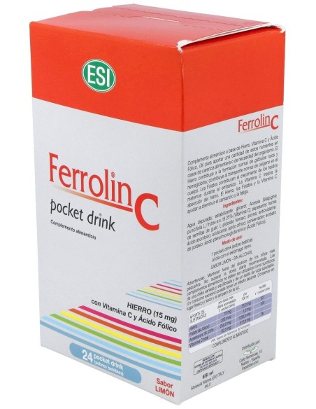 Ferrolin C Pocket Drink 24Sbrs. de Trepatdiet-Esi
