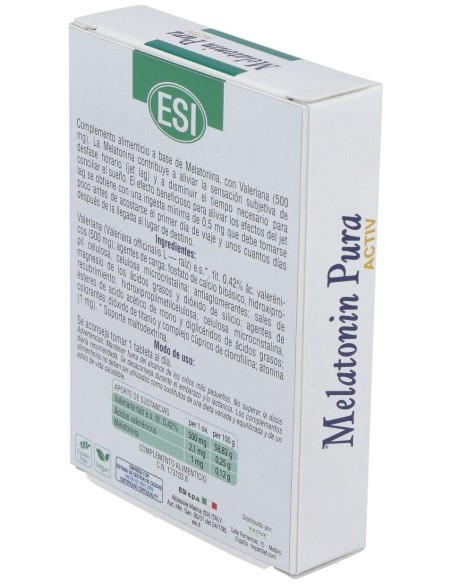 Melatonin Pura Activ 1Mg. 30Cap. de Trepatdiet-Esi