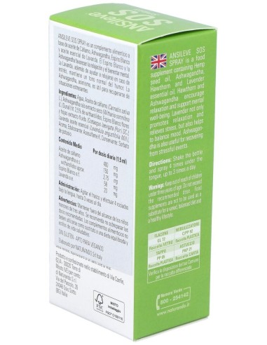 Ansileve Sos Spray 30Ml. Sg Vegan de Naturando