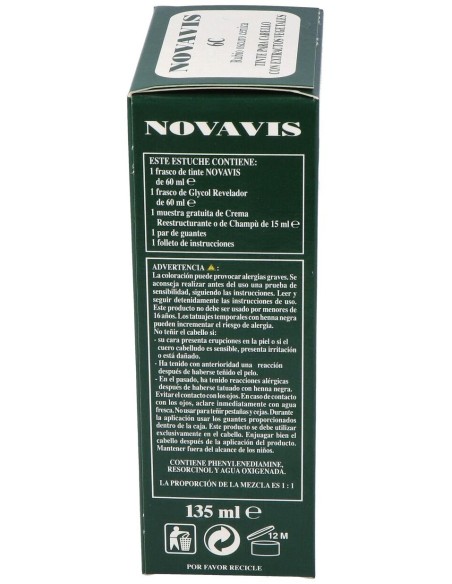 Tinte Novavis 6C Rubio Oscuro Ceniza 135Ml. de Novavis