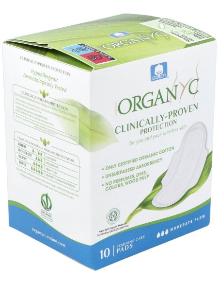 Compresas Con Alas Dia 10Ud. de Organyc