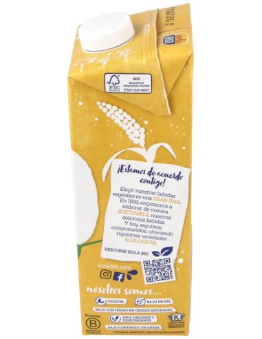 Bebida Vegetal De Mijo 1Lt 6Uds. de Isola