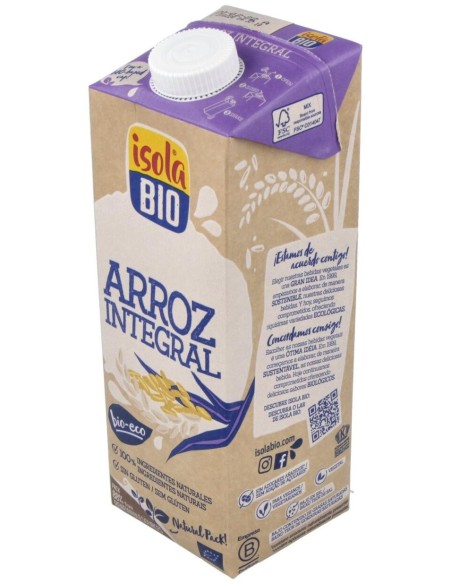 Bebida Vegetal De Arroz Integral 1Lt  6Uds. S/A de Isola