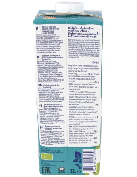 Bebida Vegetal De Coco Supreme 1Lt 6Uds. de Isola