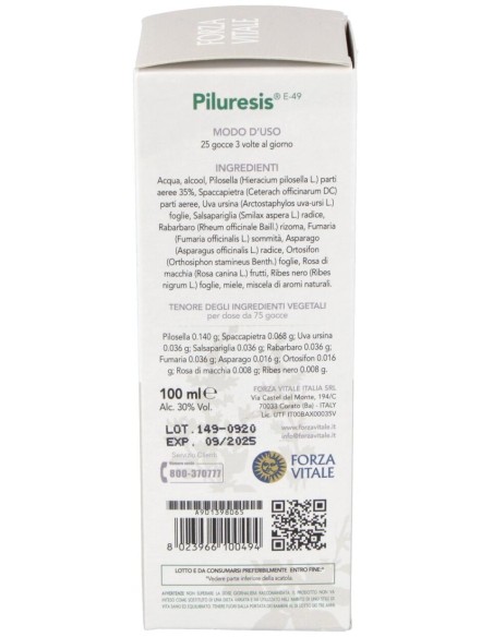 Piluresis Pilosella Composta Extracto 100Ml. de Forza Vitale
