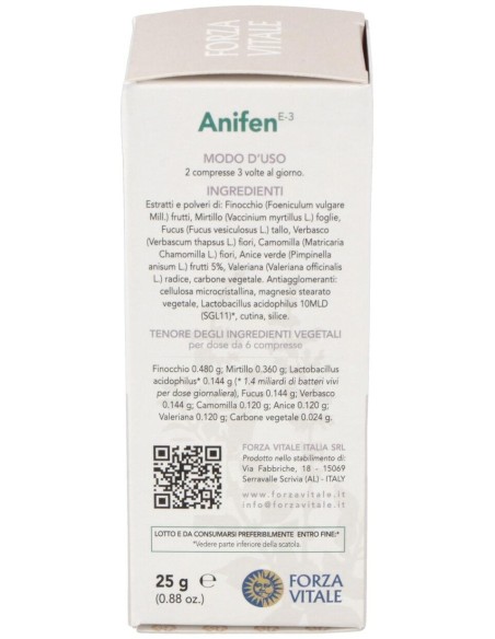 Anifen (Anice Composto) Gases 25Gr.Comprimidos de Forza Vitale