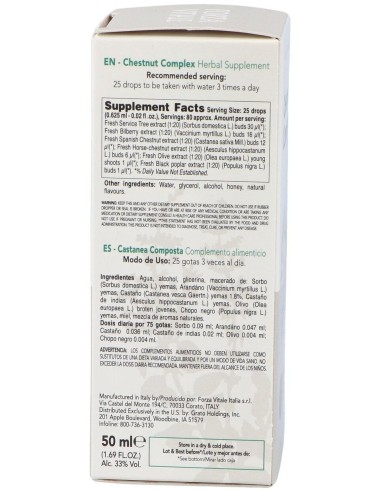 Castanea Composta Extracto 50Ml. de Forza Vitale