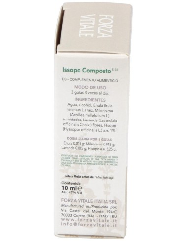 Issopo Composto (Estaño) Metal Espagirico 10Ml. de Forza Vitale