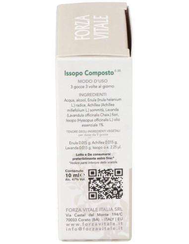 Issopo Composto (Estaño) Metal Espagirico 10Ml. de Forza Vitale
