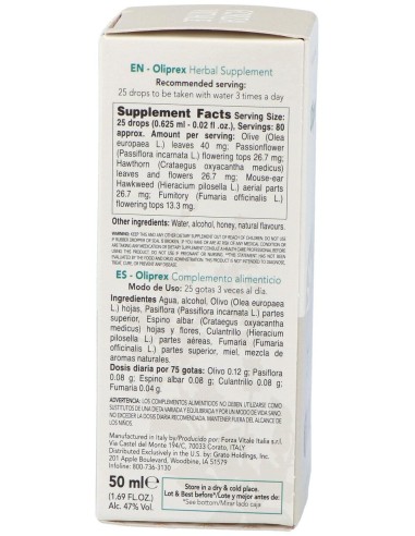 Oliprex (Olivo Composto) Extracto 50Ml. de Forza Vitale