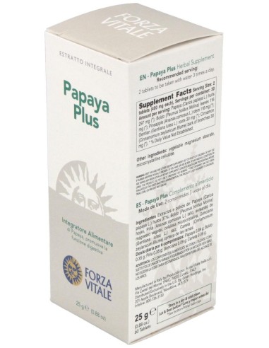 Papaya Plus  25Gr.Comprimidos de Forza Vitale