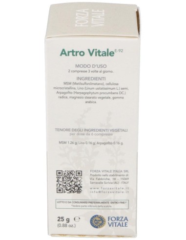 Artro Vitale  25Gr.Comprimidos de Forza Vitale
