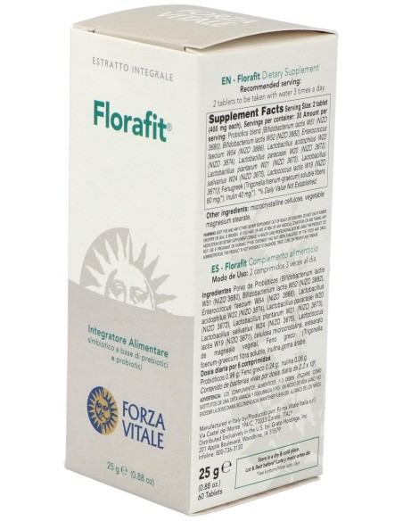 Florafit Probiotico  25Gr.Comprimidos de Forza Vitale
