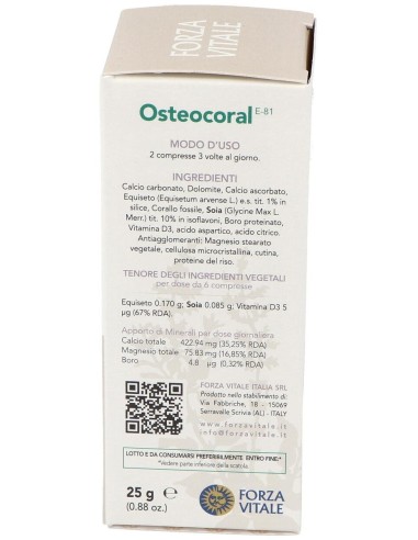 Corallo Composto (Osteocoral) 25Gr.Comprimidos de Forza Vitale