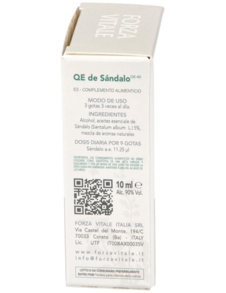 Quinta Esencia Sandalo (Sandalo) 10Ml. de Forza Vitale