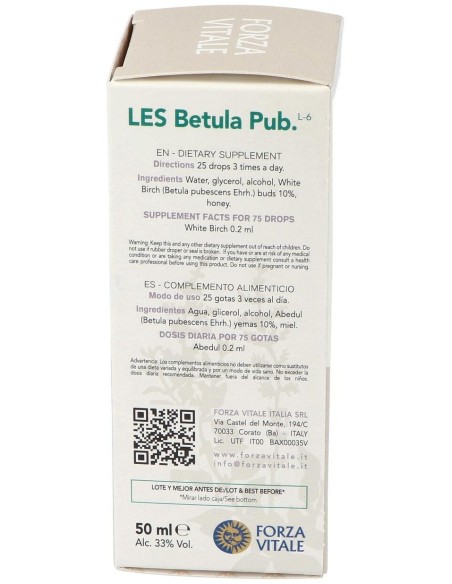 Les Betula Pubescens Abedul 50Ml. de Forza Vitale
