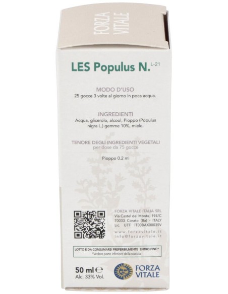 Les Populus Nigra Chopo Negro 50Ml. de Forza Vitale