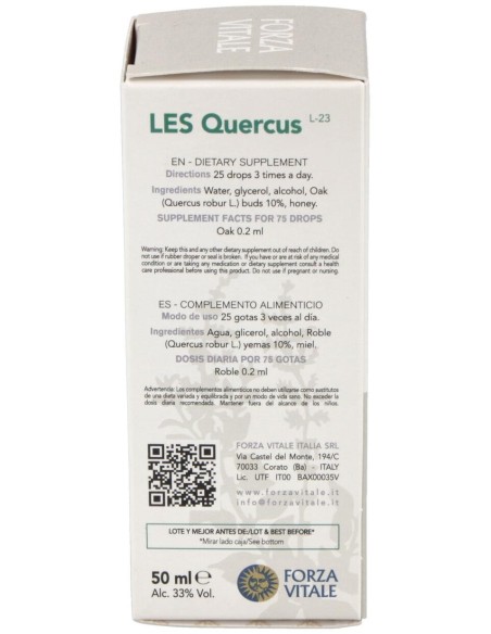 Les Quercus Pedunculata Encina 50Ml. de Forza Vitale