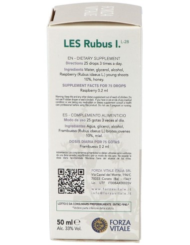 Les Rubus Idaeus Frambueso 50Ml. de Forza Vitale