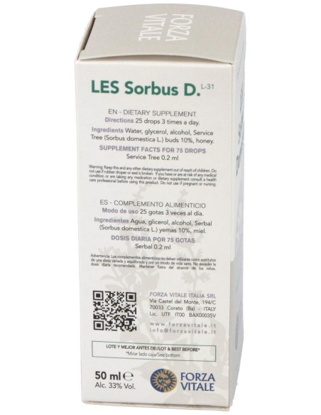 Les Sorbus Domestica Serbal 50Ml. de Forza Vitale