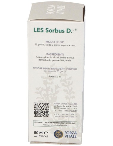 Les Sorbus Domestica Serbal 50Ml. de Forza Vitale
