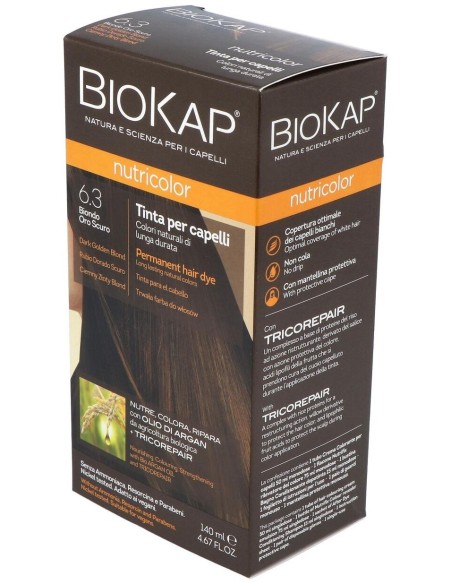 Nutricolor 6.3 Rubio Dorado Oscuro 140 ml      de Biokap