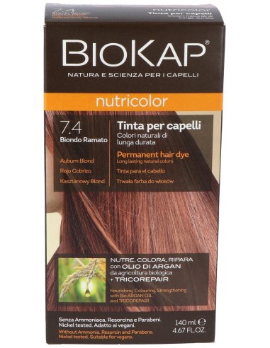 Nutricolor 7.4 Rojo Cobrizo 140 ml      de Biokap