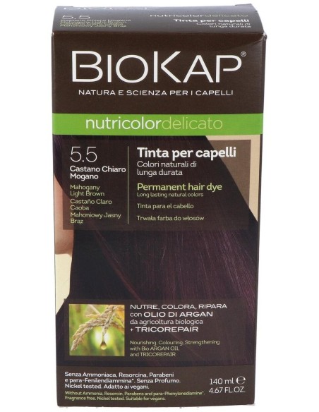 Delicato 5.50 Castaño Claro Caoba 140 ml      de Biokap