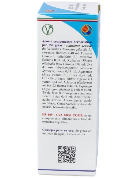 Hs 109 Uva Ursi Comp. Gotas 100Ml. S/Al de Herboplanet