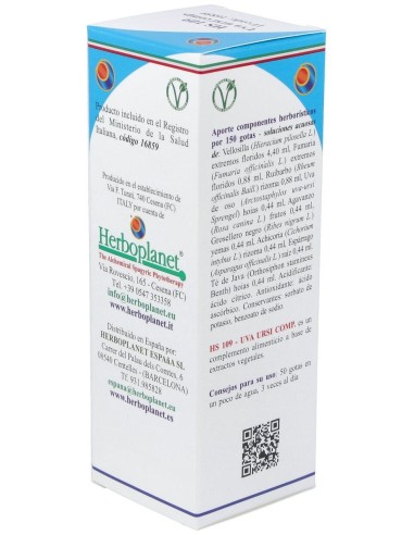 Hs 109 Uva Ursi Comp. Gotas 100Ml. S/Al de Herboplanet
