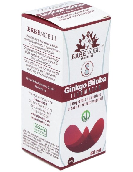 Ginkgo Biloba Ginkgo Biloba Extract Fitomater 50Ml de Erbenobili