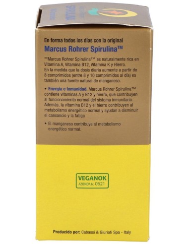 Spirulina 180 Comprimidos Marcus Rohrer Marcus Rohrer