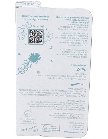 Serum Wow Fortalecedor Pestañas Y Cejas 10Ml. de La Saponaria