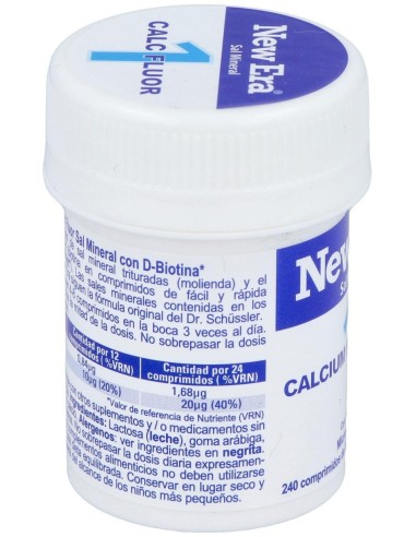 Sal Schussler Nº1 Calcium Fluoratum 240Comp. de New Era