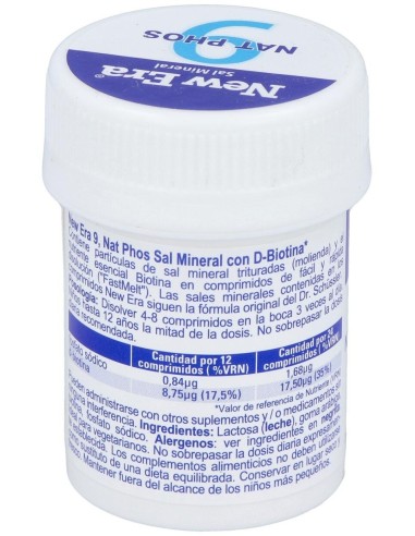 Sal Schussler Nº9 Natrium Phosphoricum 240Comp. de New Era