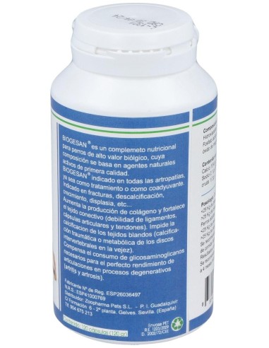 Biogesan Mascotas 120Cap. de Zoopharma Vet