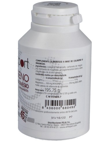 Colageno Con Magnesio 270Comp. Amlsport de Ana Maria Lajusticia