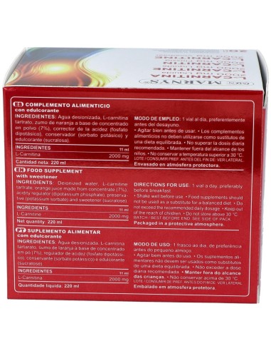 L-Carnitina 2000 Sabor Naranja 20Viales de Marnys