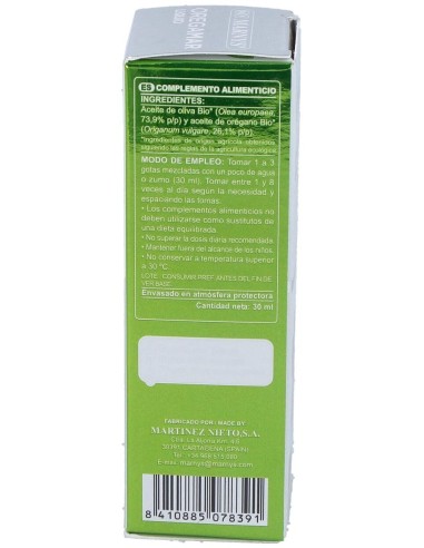 Aceite De Oregano Bio 30Ml. de Marnys