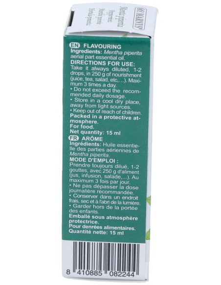 Menta Piperita Aceite Esencial Alimentario 15Ml. de Marnys