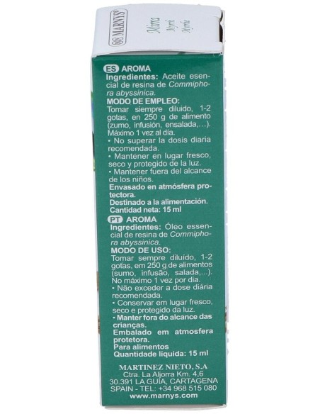 Mirra Aceite Esencial Alimentario 15Ml. de Marnys