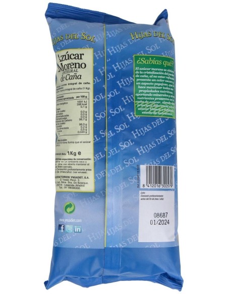 Azucar Moreno Bolsa 1 Kg de Ynsadiet