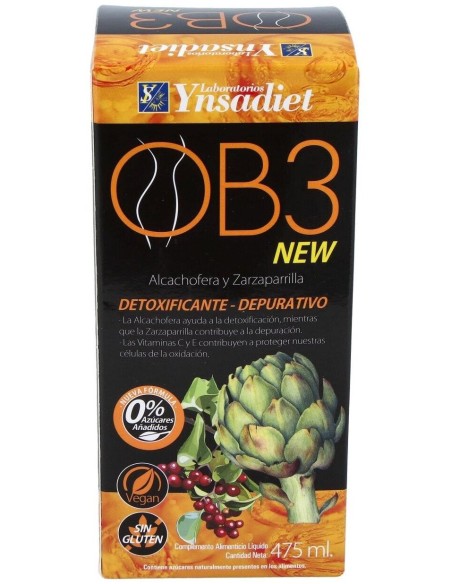 Ob3 Jarabe 0% Azucar 475 Ml de Ynsadiet