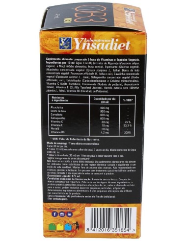 Ob3 Jarabe 0% Azucar 475 Ml de Ynsadiet