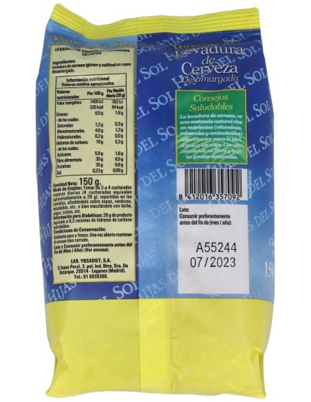 Levadura De Cerveza Bolsa 150 Gr de Ynsadiet