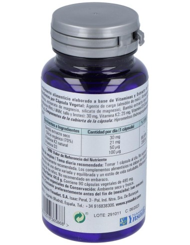Vitamina D3 + K2 + Silic. Org. 90 Comp de Ynsadiet