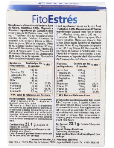 Fito Estrés 30 Caps. V de Ynsadiet