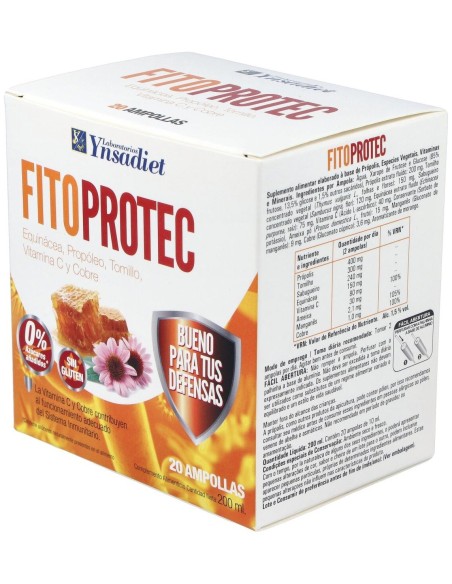 Fitoprotec + Echinacea. 0% Azúcar 20 Amp de Ynsadiet